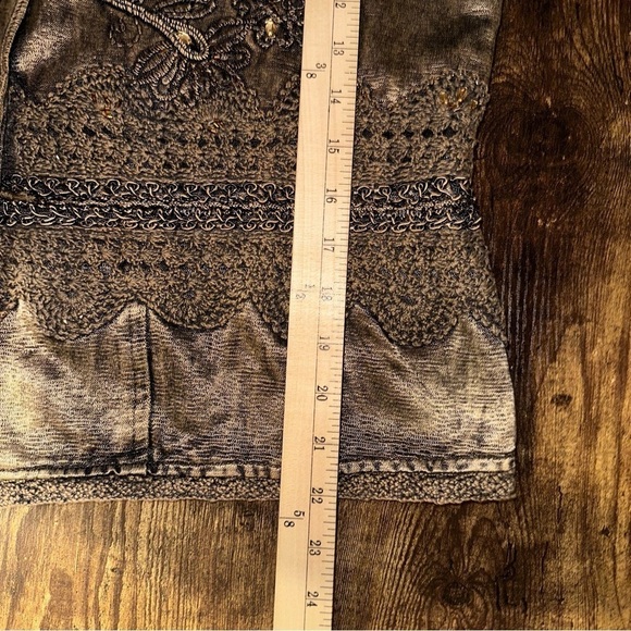 Flashback Vintage Jacket Women's Large Floral Embroidered‎ Crochet Beaded Coat - Picture 10 of 11